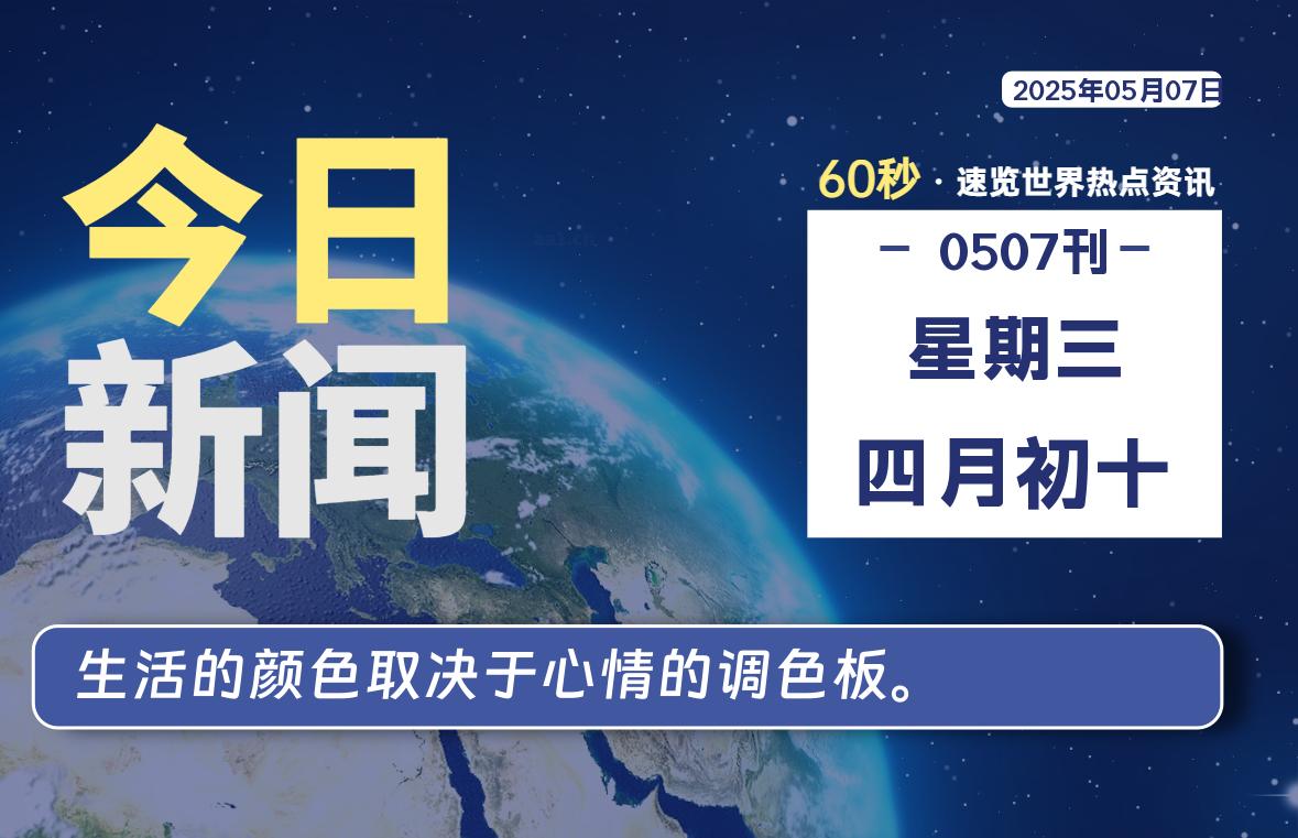 05月07日,星期三, 每天一眼读懂全世界变化!-风行者社区